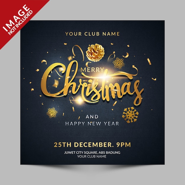 Christmas greeting flyer for social media