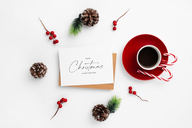 Christmas greeting on a white background