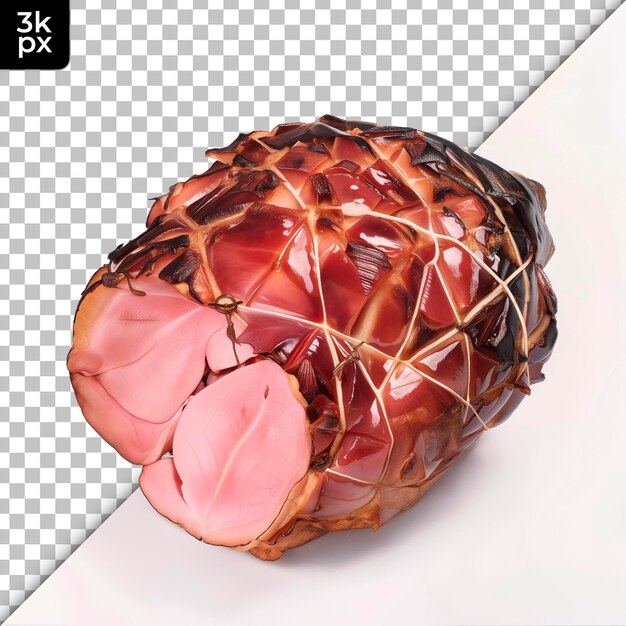 Christmas ham isolated on transparent background