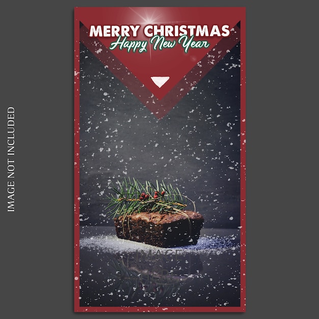 PSD christmas and happy new year 2019 photo mockup and instagram story template for social media