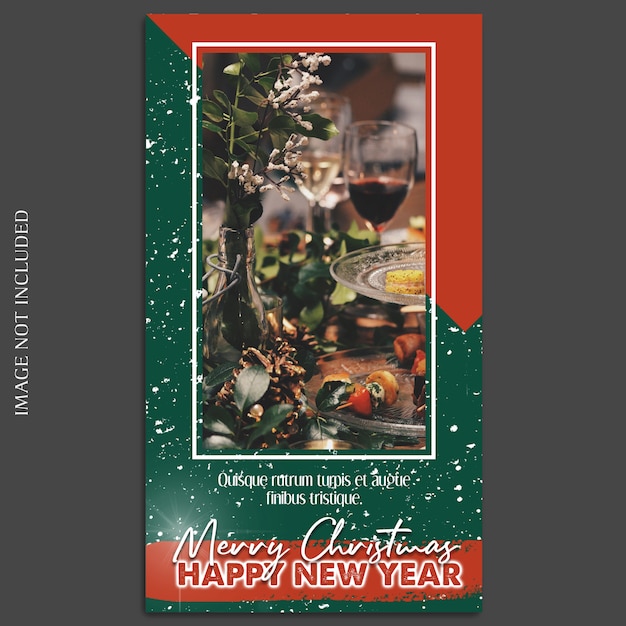 PSD christmas and happy new year 2019 photo mockup and instagram story template