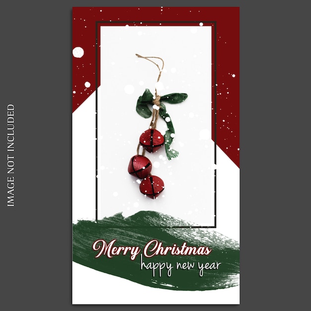 PSD christmas and happy new year 2019 photo mockup and instagram story