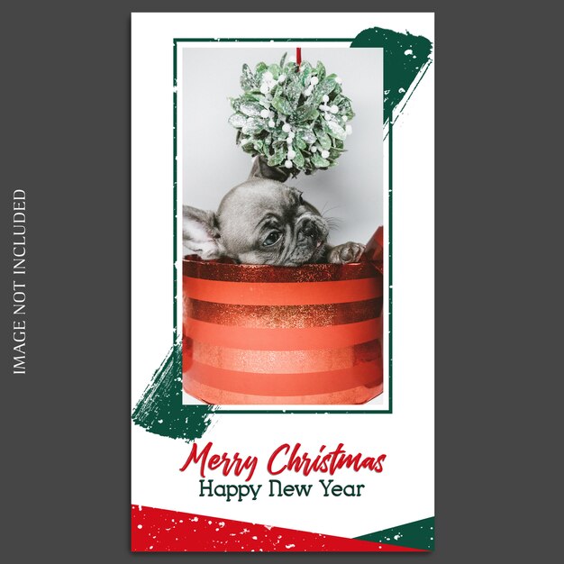 PSD christmas and happy new year 2019 photo mockup and instagram story