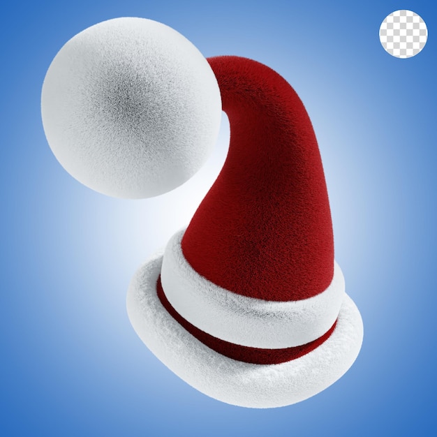 PSD cappello di natale illustrazione 3d