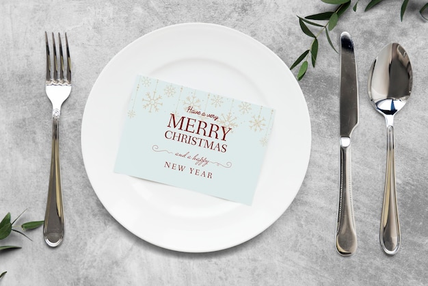 christmas holiday greeting design mockup