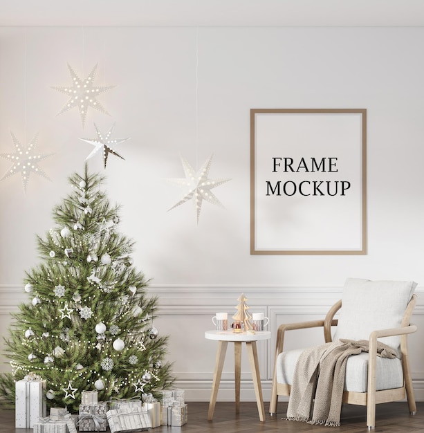 Christmas holiday greeting frame design
