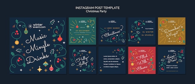 PSD christmas holiday instagram posts