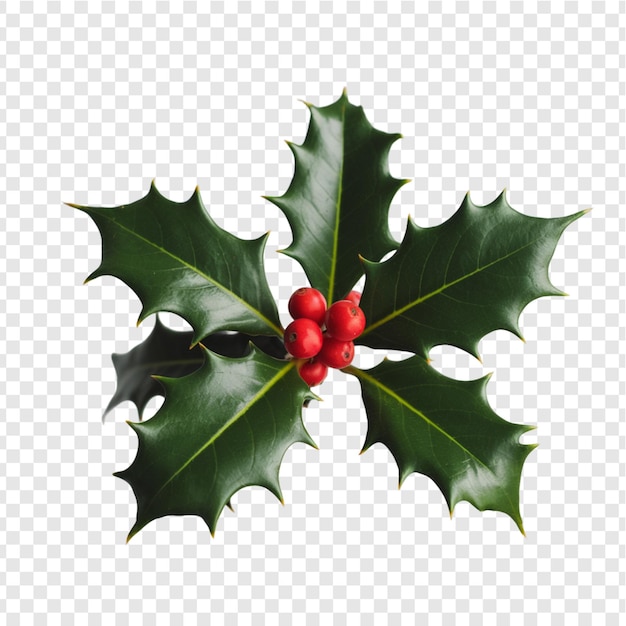 a christmas holly with red berries on it