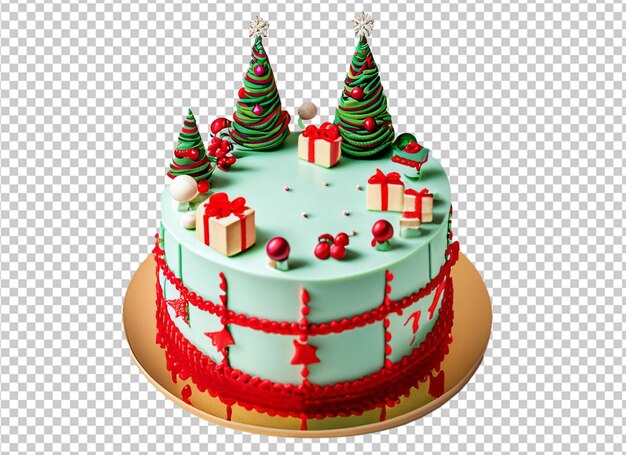 크리스마스 집에서 만든 케이크와 크리스마스 장식 케이크