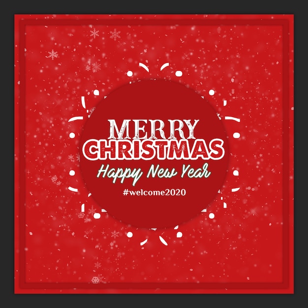 PSD christmas instagram post card