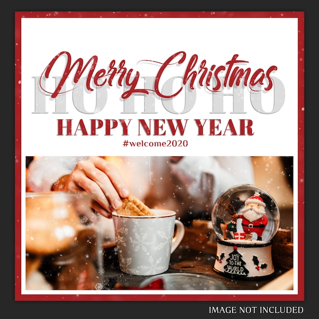 PSD christmas instagram post card