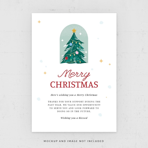 Premium PSD | Christmas invitation card flyer template in psd