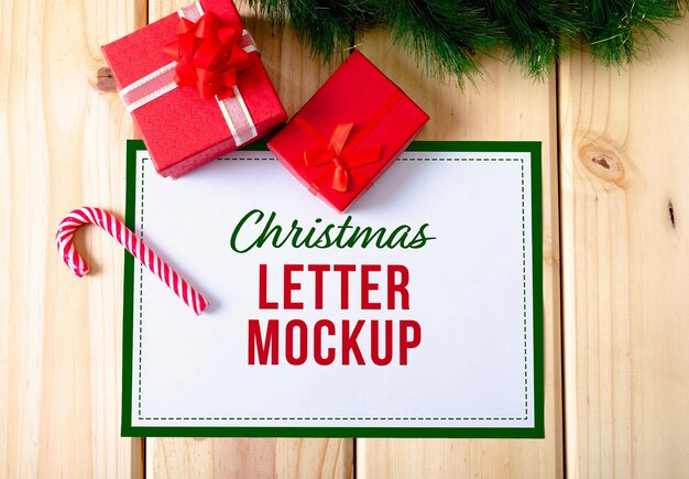 Mockup di lettere di natale