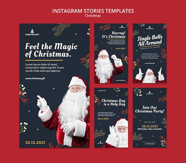 PSD christmas magic instagram stories