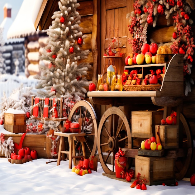 Christmas market stall