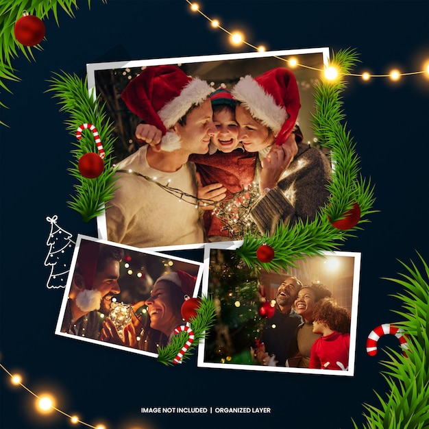 Christmas Moment Photo Frame Mockup