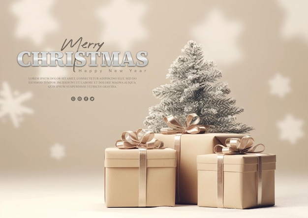 PSD christmas and new year background