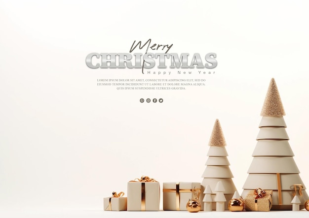 PSD christmas and new year background