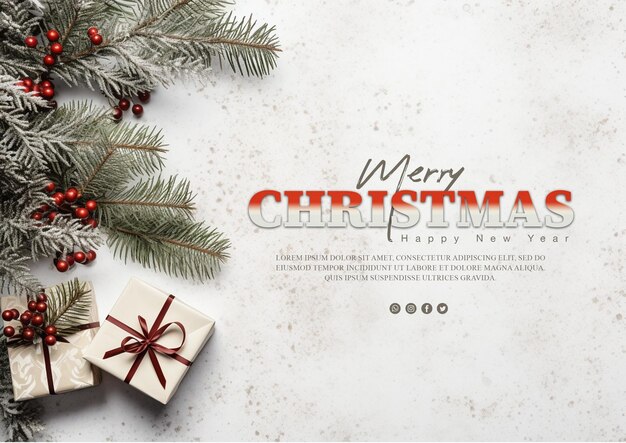 PSD christmas and new year background