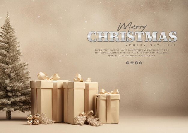 PSD christmas and new year background