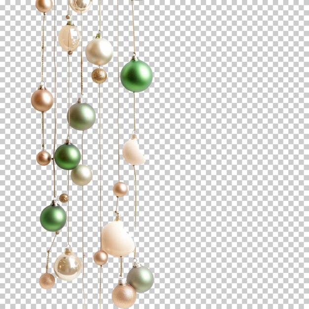 PSD christmas ornament balls gift tree gingerbread wreath decoration isolated on transparent background