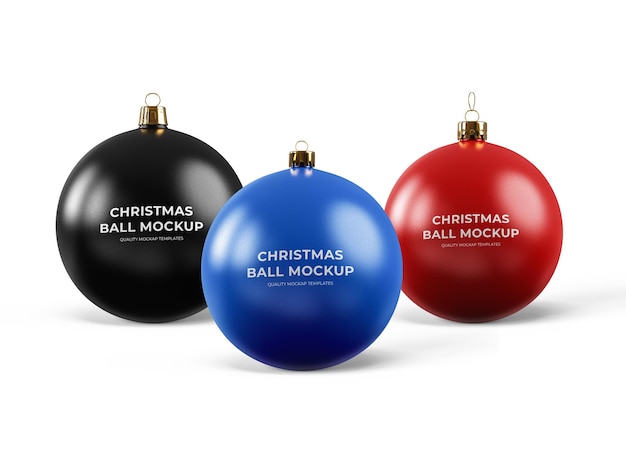 Christmas Ornament Balls Mockup Template