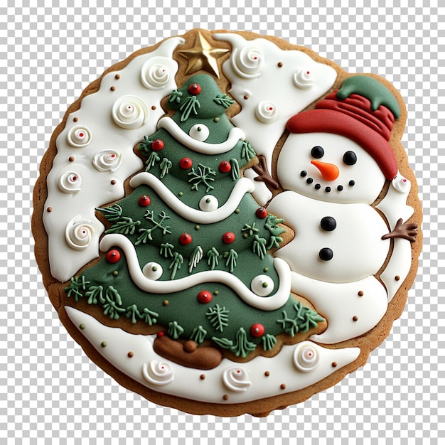 Christmas ornament balls santa tree gingerbread wreath decoration isolated on transparent background