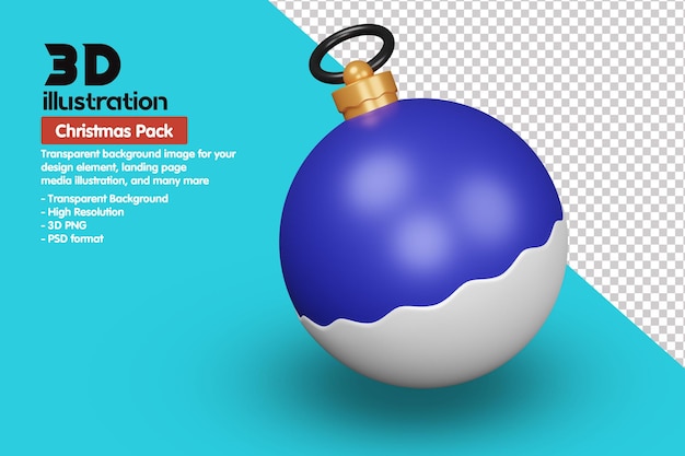 PSD christmas ornament christmas pack 3d ikona ilustracja