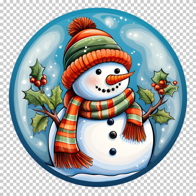 PSD christmas ornament isolated on transparent background