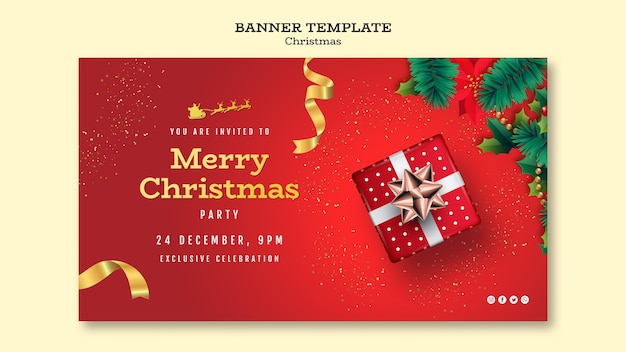 PSD christmas party banner template