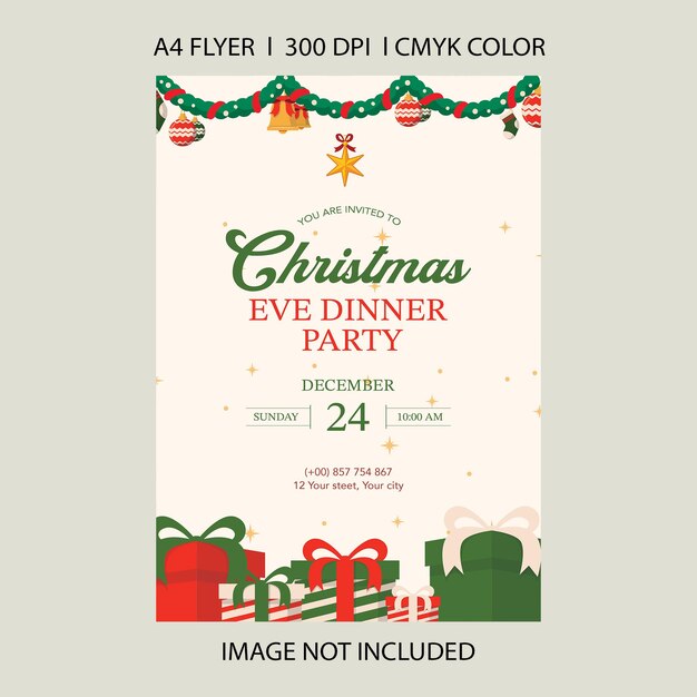 PSD christmas party flyer