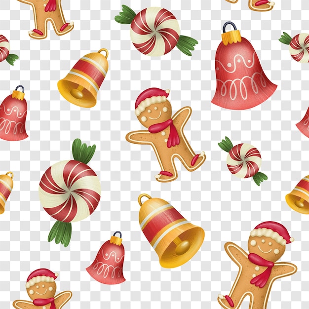 Christmas Pattern with Nutcracker Theme