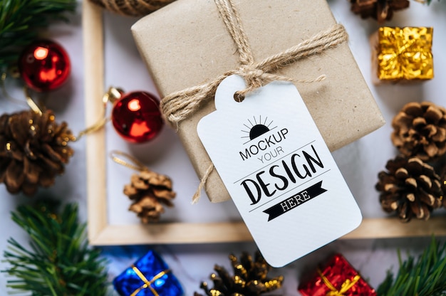 Christmas present tag PSD