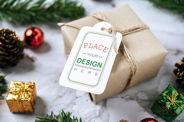 Christmas present tag PSD