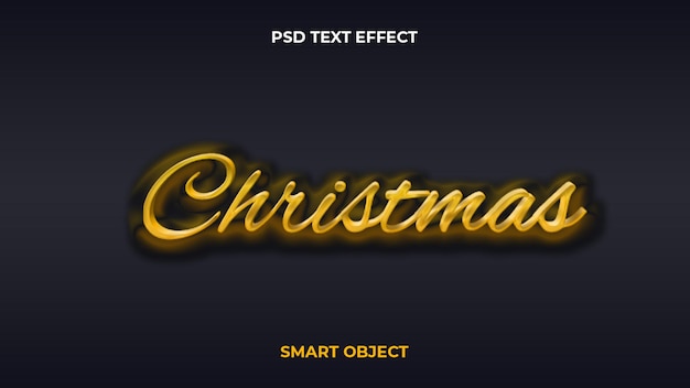 Christmas psd text effect