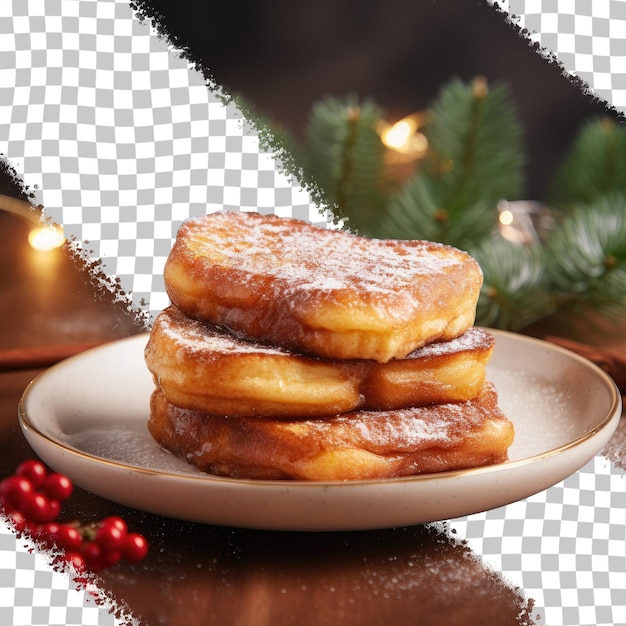 PSD christmas rabanadas and torrijas on transparent background