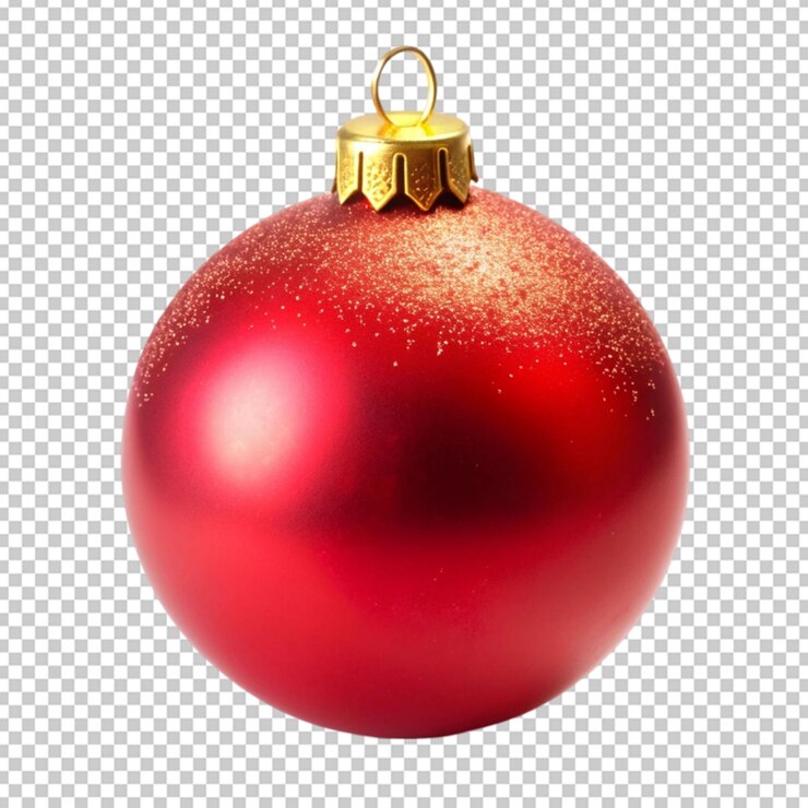 Christmas red ball isolated on white