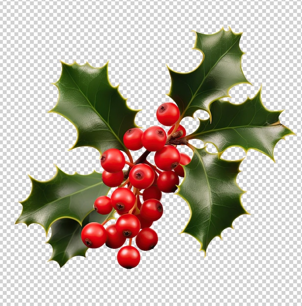 PSD christmas red holly berry