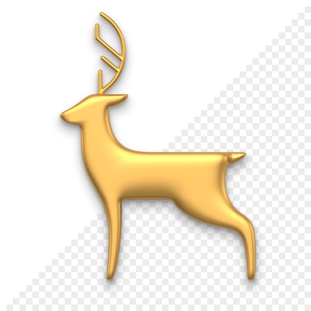 PSD christmas reindeer 3d icon