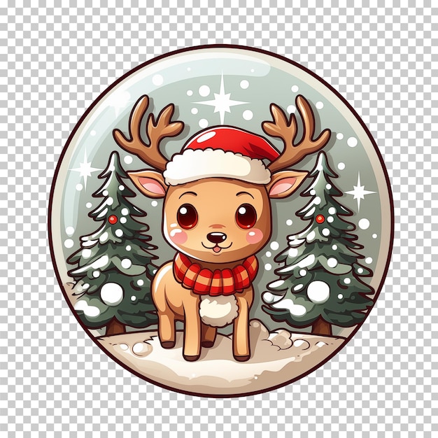 Christmas reindeer clip art isolated