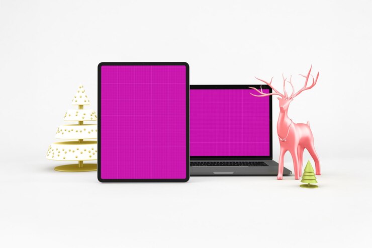 PSD christmas responsive mockup