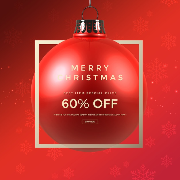 Christmas sale banner template