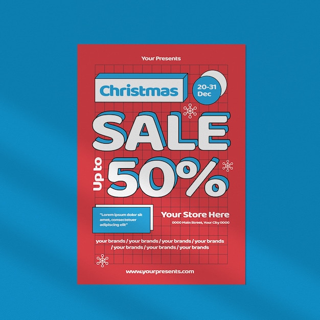 PSD christmas sale flyer