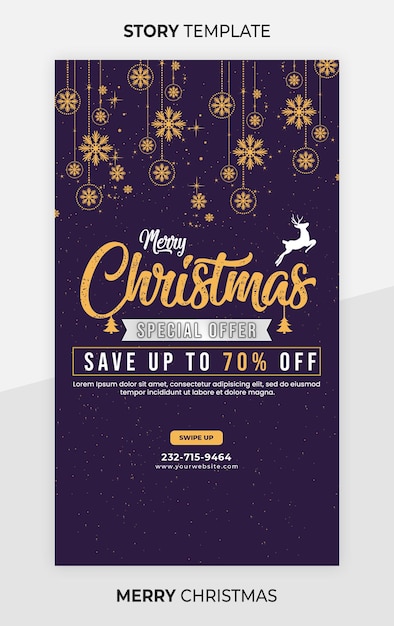 Christmas Sale instagram story template