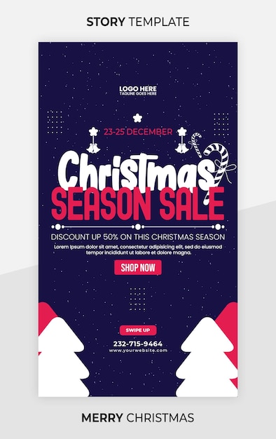 Christmas Sale instagram story template