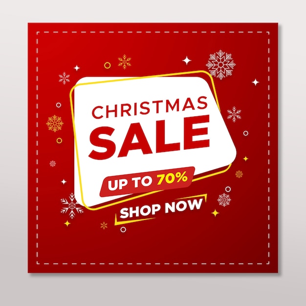 PSD christmas sale social media post template