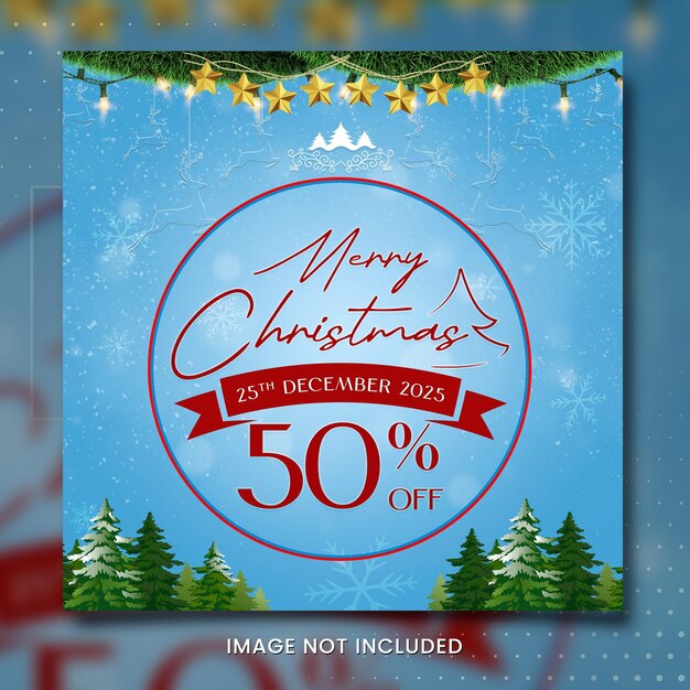 PSD christmas sale template