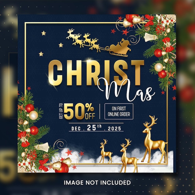 PSD christmas sale template