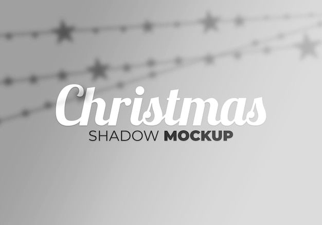 Christmas shadow mockup of light and star