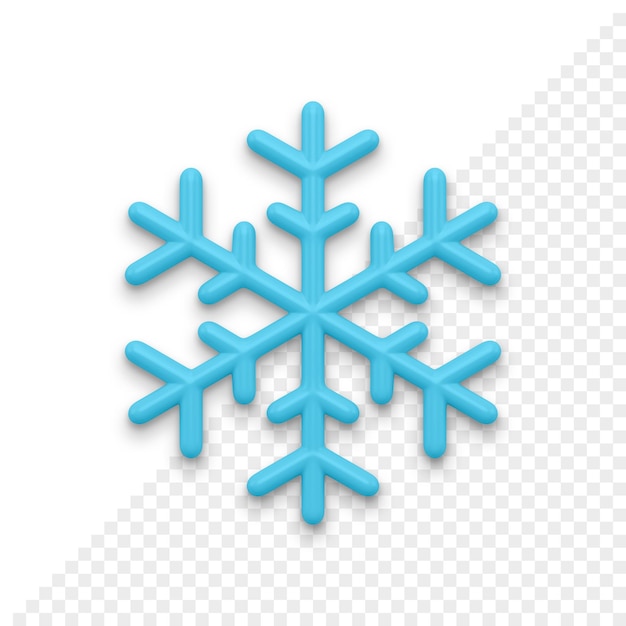 PSD christmas snowflake 3d icon